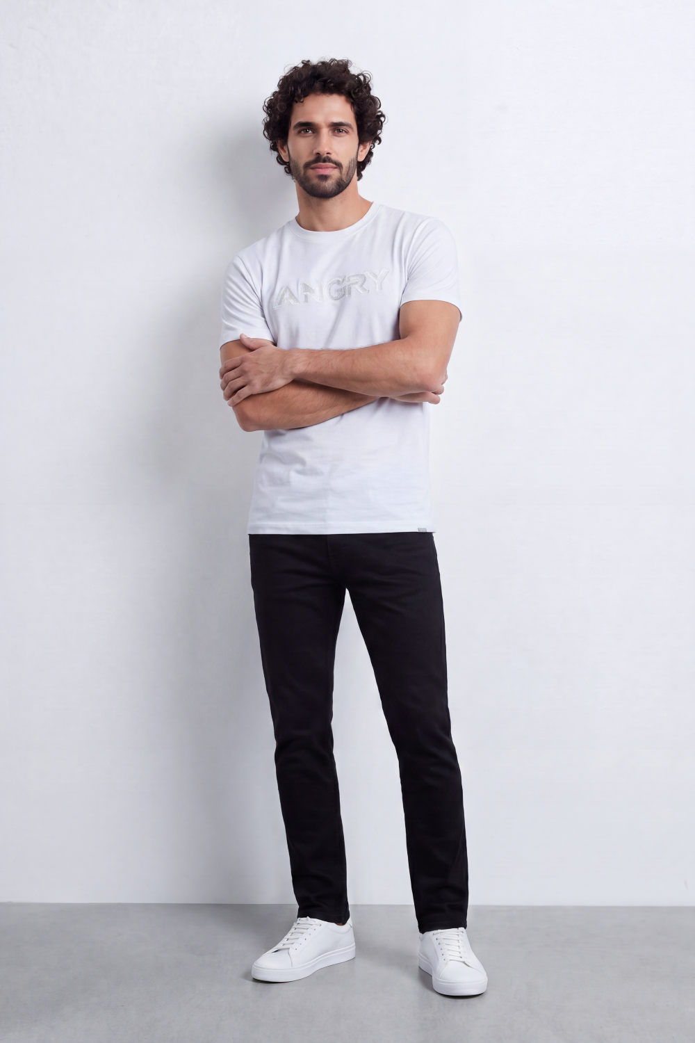 Men’s Tomato Store Quiet Rage T-Shirt Tonal Angry Chest Typography Sketch Fill Graphic Plain Dyed Surface Regular Fit Summer Melton