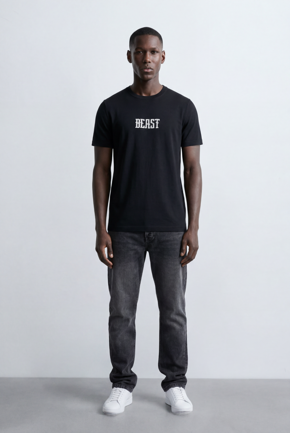 Men’s Tomato Store Embossed Logo Tee Tonal Front Detail Subtle Raised Text
