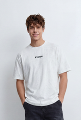 Men’s Tomato Store Oversized T-Shirt Textured Finish Minimal Chest Print