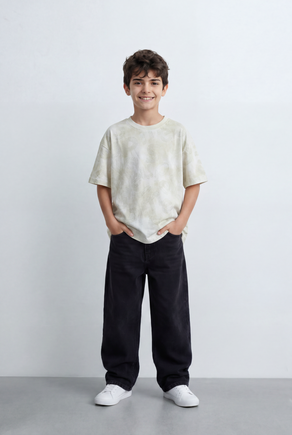 Boy's Tomato Store T-Shirt Cloud Wash Oversized Soft All Over Washed Effect