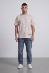 Men’s Tomato Store Graphic T-Shirt Abstract Marble Wash Minimal Typography Details Relaxed Fit