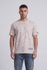 Men’s Tomato Store Graphic T-Shirt Abstract Marble Wash Minimal Typography Details Relaxed Fit
