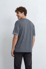 Men’s Tomato Store Basic T-Shirt With Contrast Sleeve Stripes