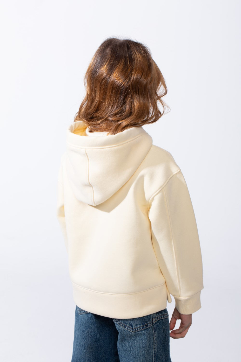 Girl’s Slim Fit Side Button Detail Hood Sweatshirt With Decorative Tassel Drawstrings