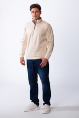 Men's Long Sleeves Half Zip With Paint Splatter Print High Collar Practical Slim Fit Perfect For Daily Wear Sweatshirt