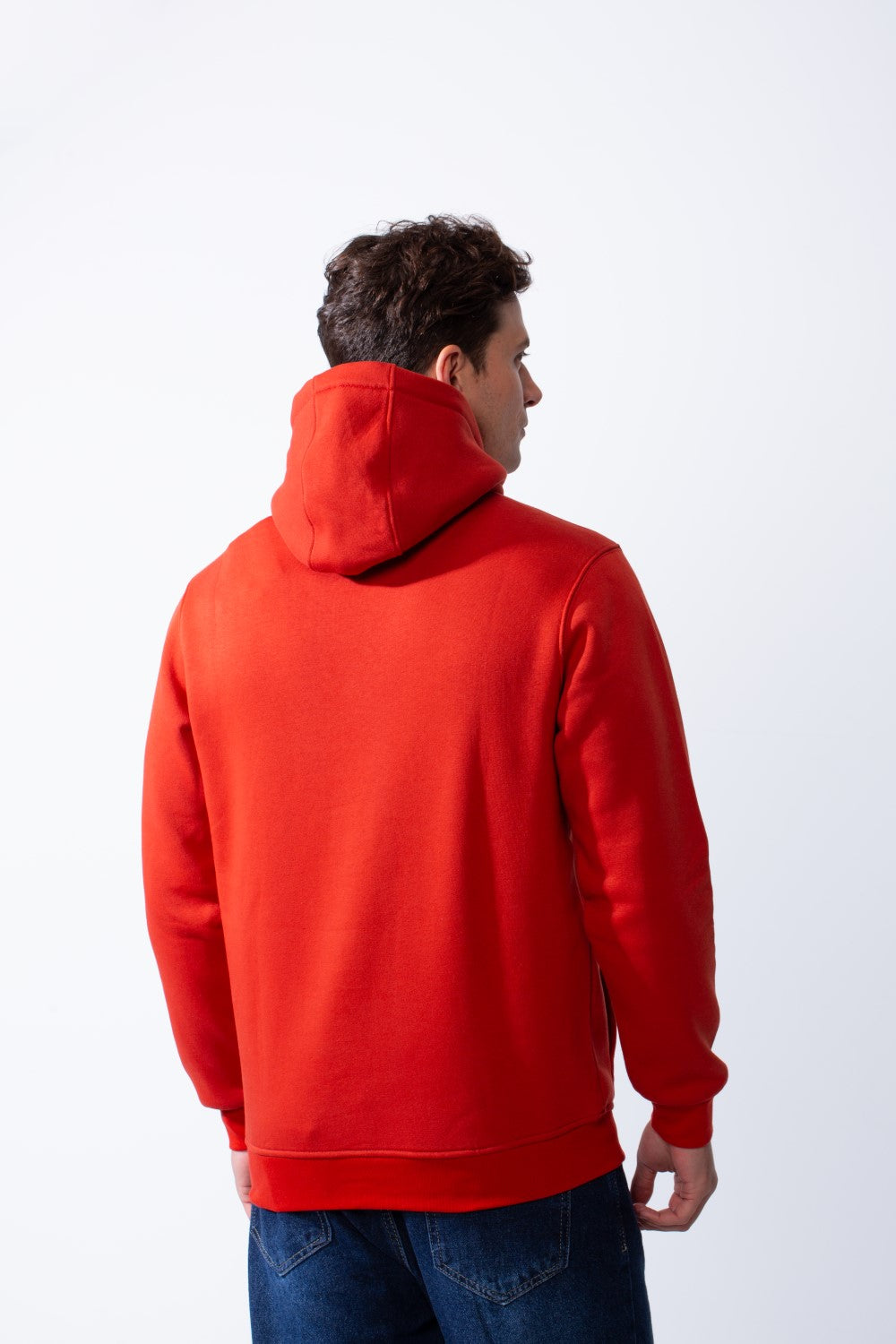 Men's Long Sleeves Kangaroo Pockets Detailed With Graphic Print And Text Everyday Style Melton slim Fit Sweatshirt