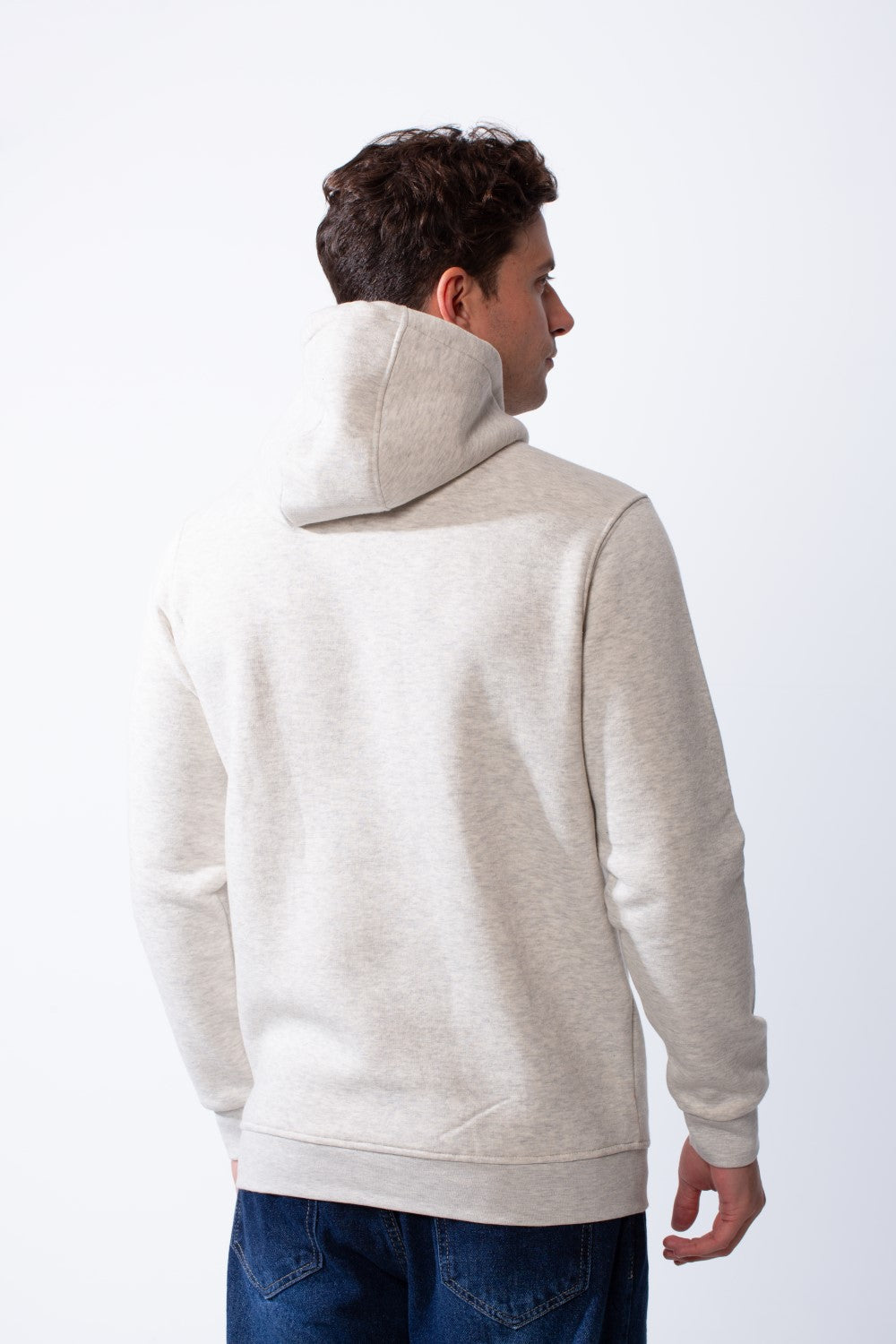 Men's Long Sleeves Kangaroo Pockets Detailed With Graphic Print And Text Everyday Style Melton slim Fit Sweatshirt