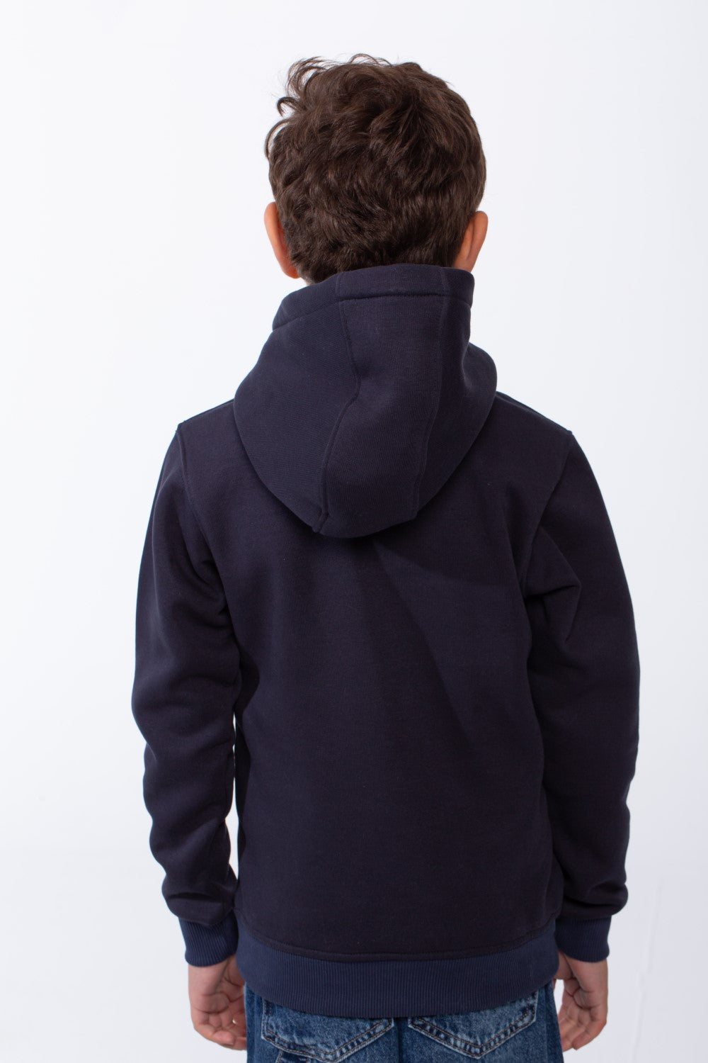Boy's Slim Fit Melton Creative Print Hooded Sweatshirt