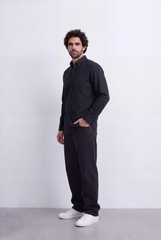 Men's Regular Fit Long Sleeve Basic Linen Shirt Tomato Store Classic Button-Down Clean Casual Style