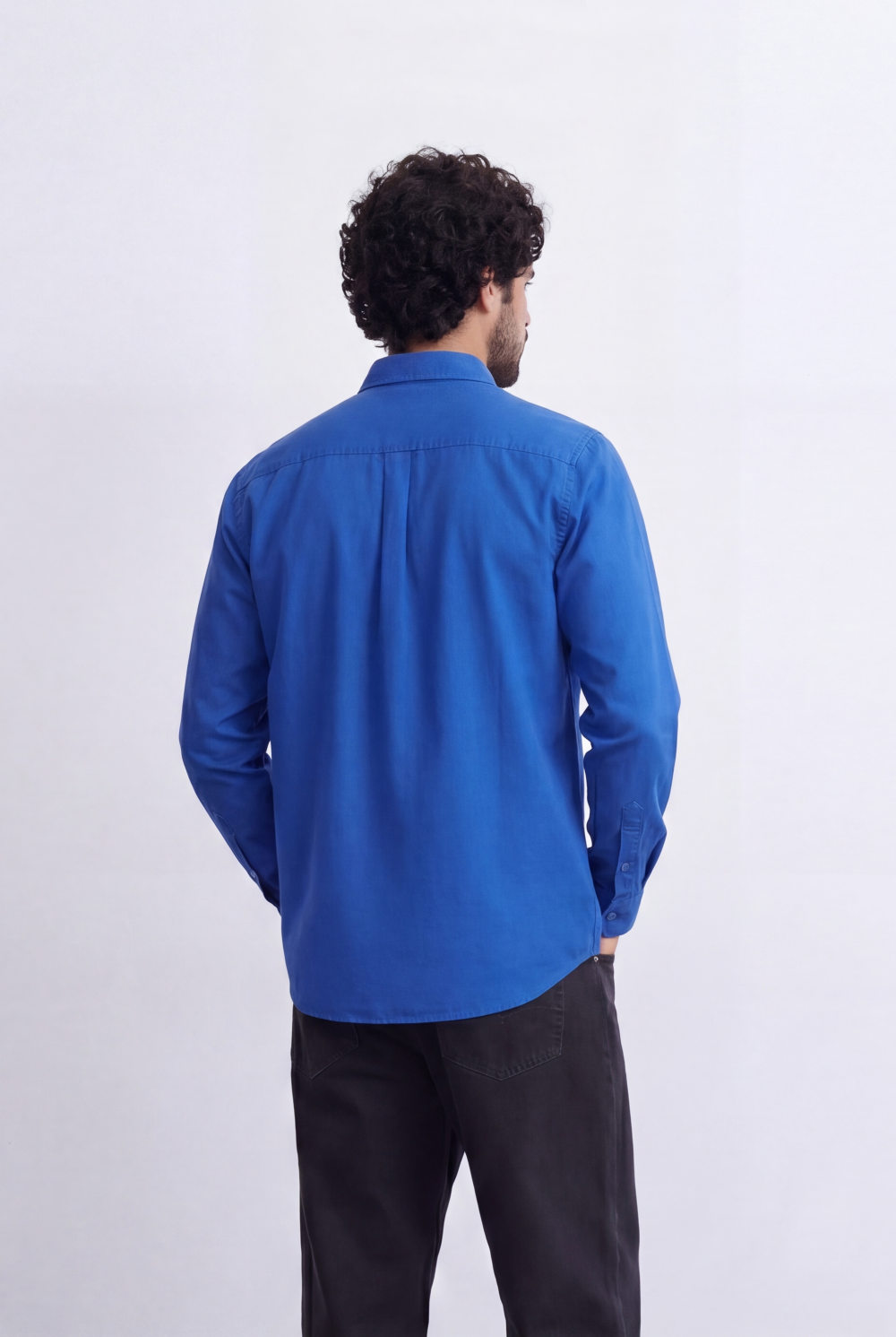 Men's Regular Fit Long Sleeve Basic Linen Shirt Tomato Store Classic Button-Down Clean Casual Style