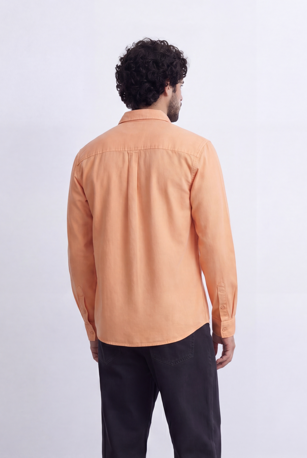 Men's Regular Fit Long Sleeve Basic Linen Shirt Tomato Store Classic Button-Down Clean Casual Style
