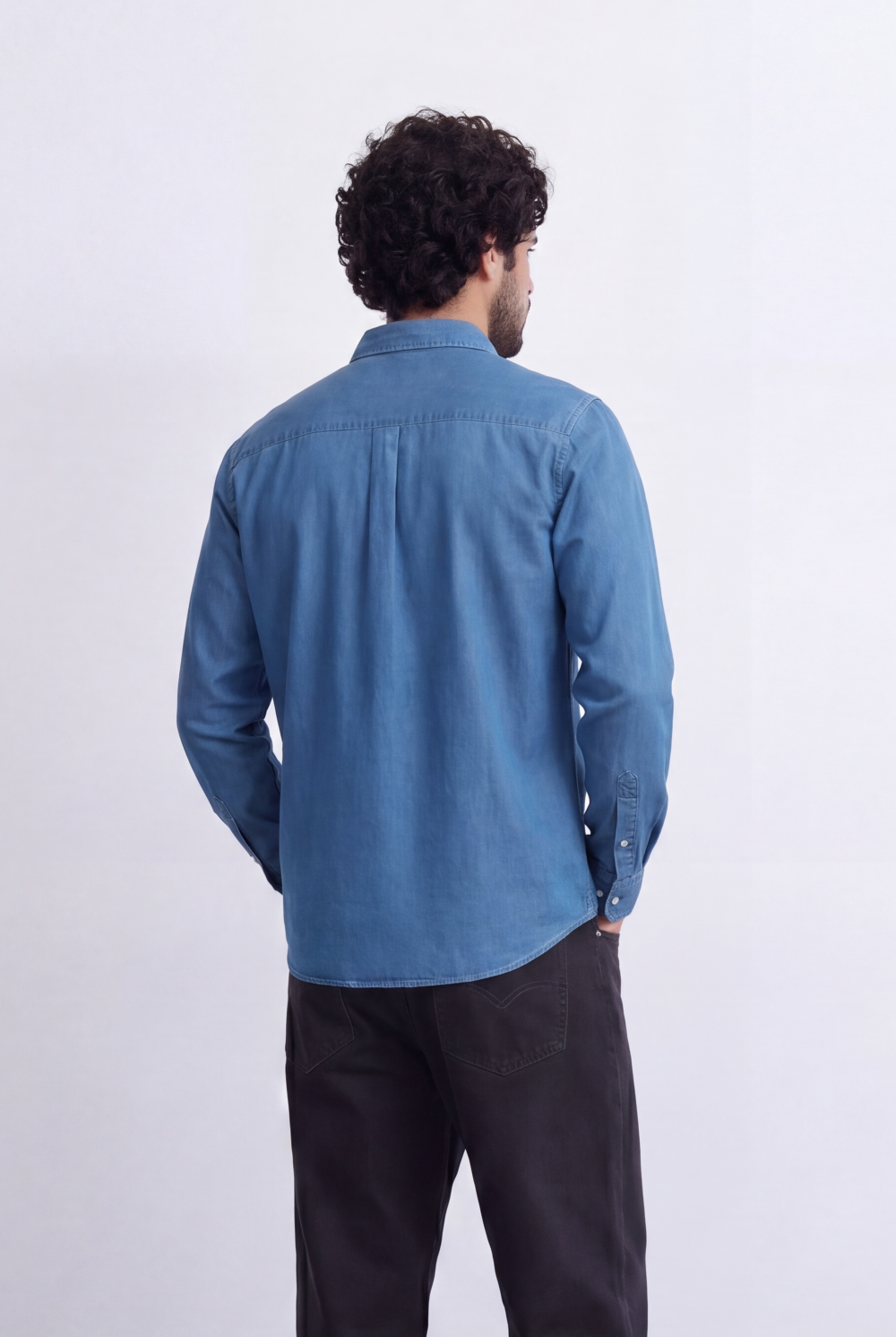 Men's Regular Fit Long Sleeve Basic Linen Shirt Tomato Store Classic Button-Down Clean Casual Style