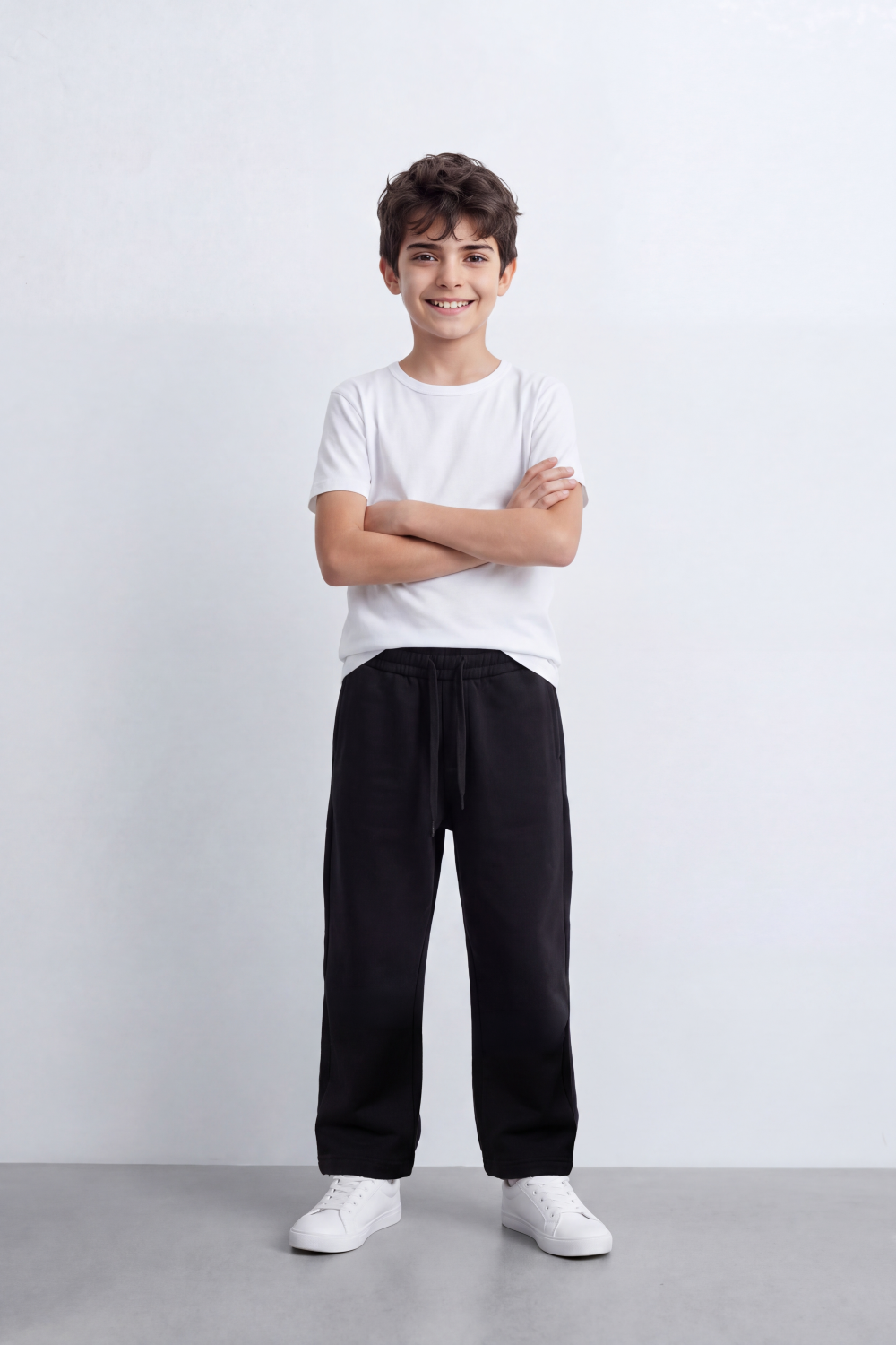 Boy's Tomato Store Soft Brushed Knit Jogger Pants Elastic Drawstring Waist Oversize