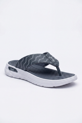 Women's Tomato Store Wave Grip Flip Flops Wavy Strap Print With Textured Footbed Raised Logo Detail Toe Post Shape Duck Slipper