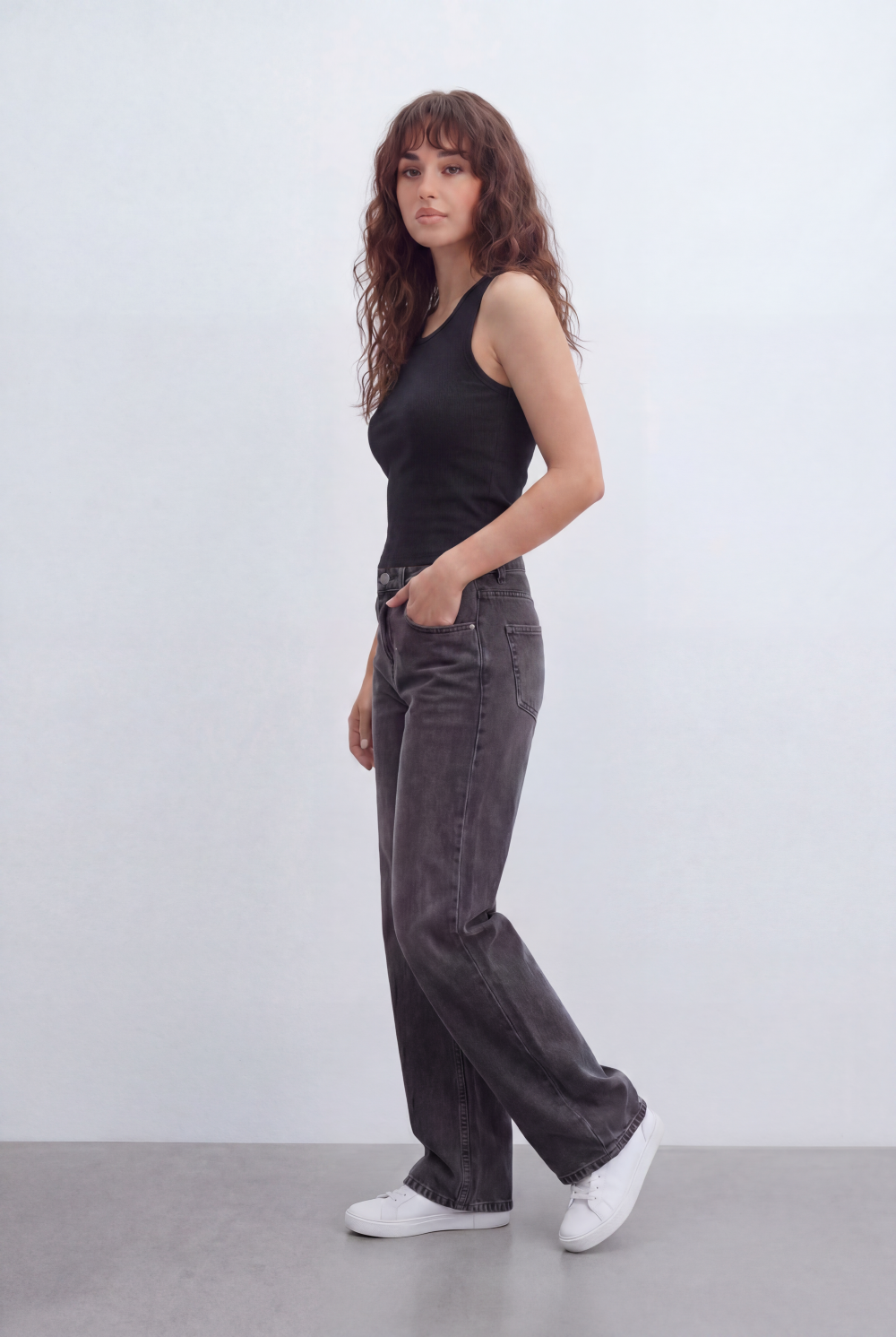 Women’s Tomato Store Everyday Rib Fitted T-Shirt Top With Fine Vertical Rib Texture Smooth Solid Surface Front Back Finish Body Hugging Shape