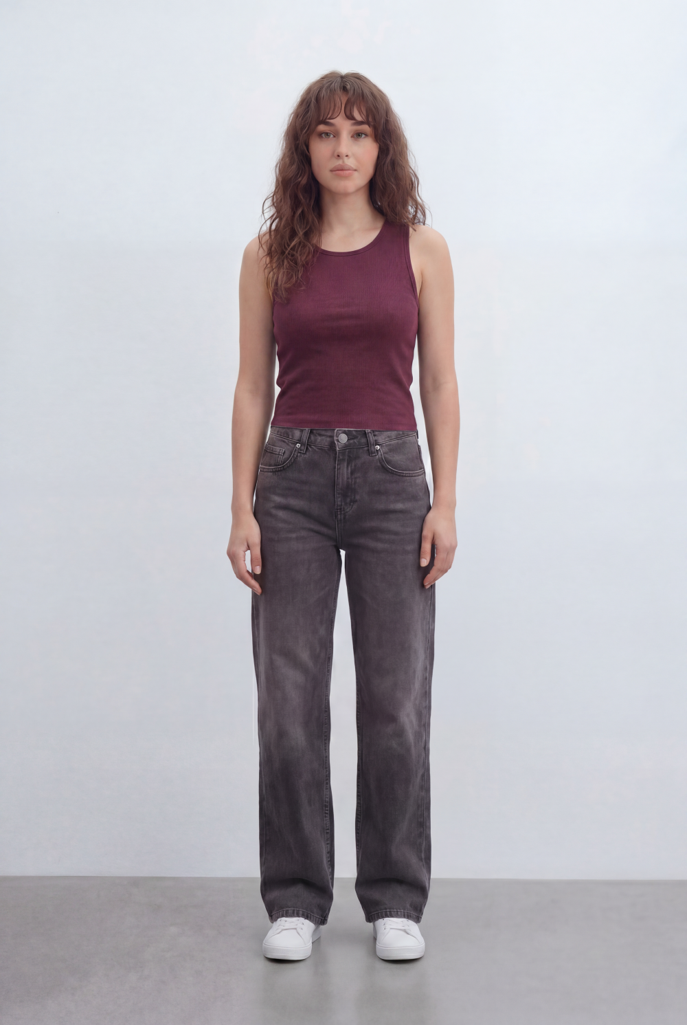 Women’s Tomato Store Everyday Rib Fitted T-Shirt Top With Fine Vertical Rib Texture Smooth Solid Surface Front Back Finish Body Hugging Shape
