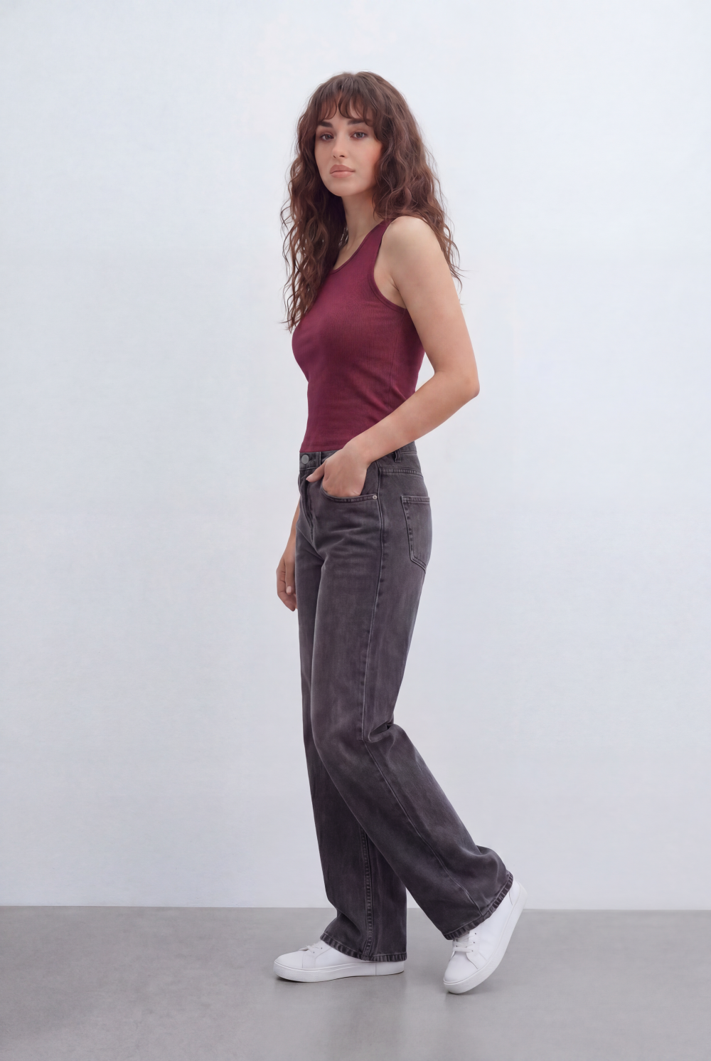 Women’s Tomato Store Everyday Rib Fitted T-Shirt Top With Fine Vertical Rib Texture Smooth Solid Surface Front Back Finish Body Hugging Shape