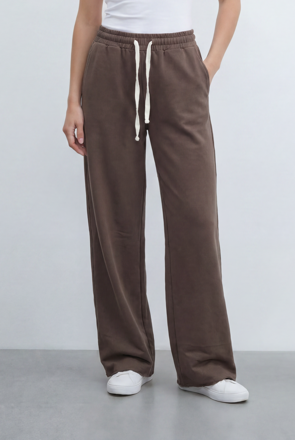 Women’s Tomato Store Fluid Lounge Sweatpants With Smooth Solid Surface Plain Dye Texture