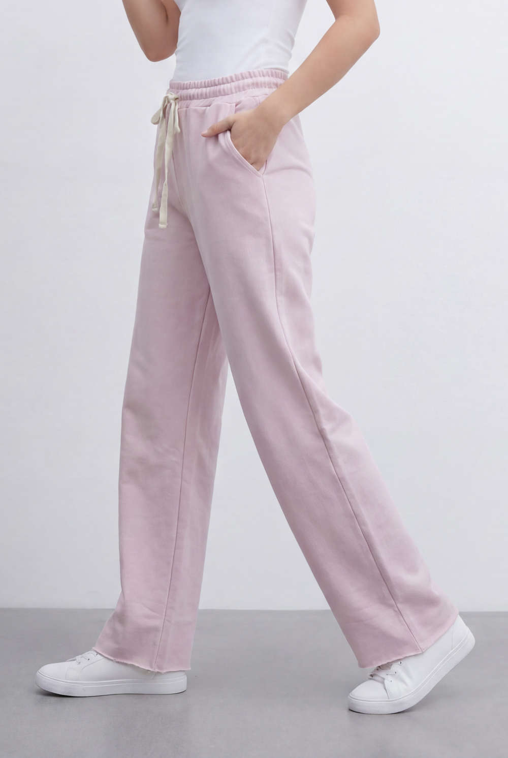 Women’s Tomato Store Fluid Lounge Sweatpants With Smooth Solid Surface Plain Dye Texture