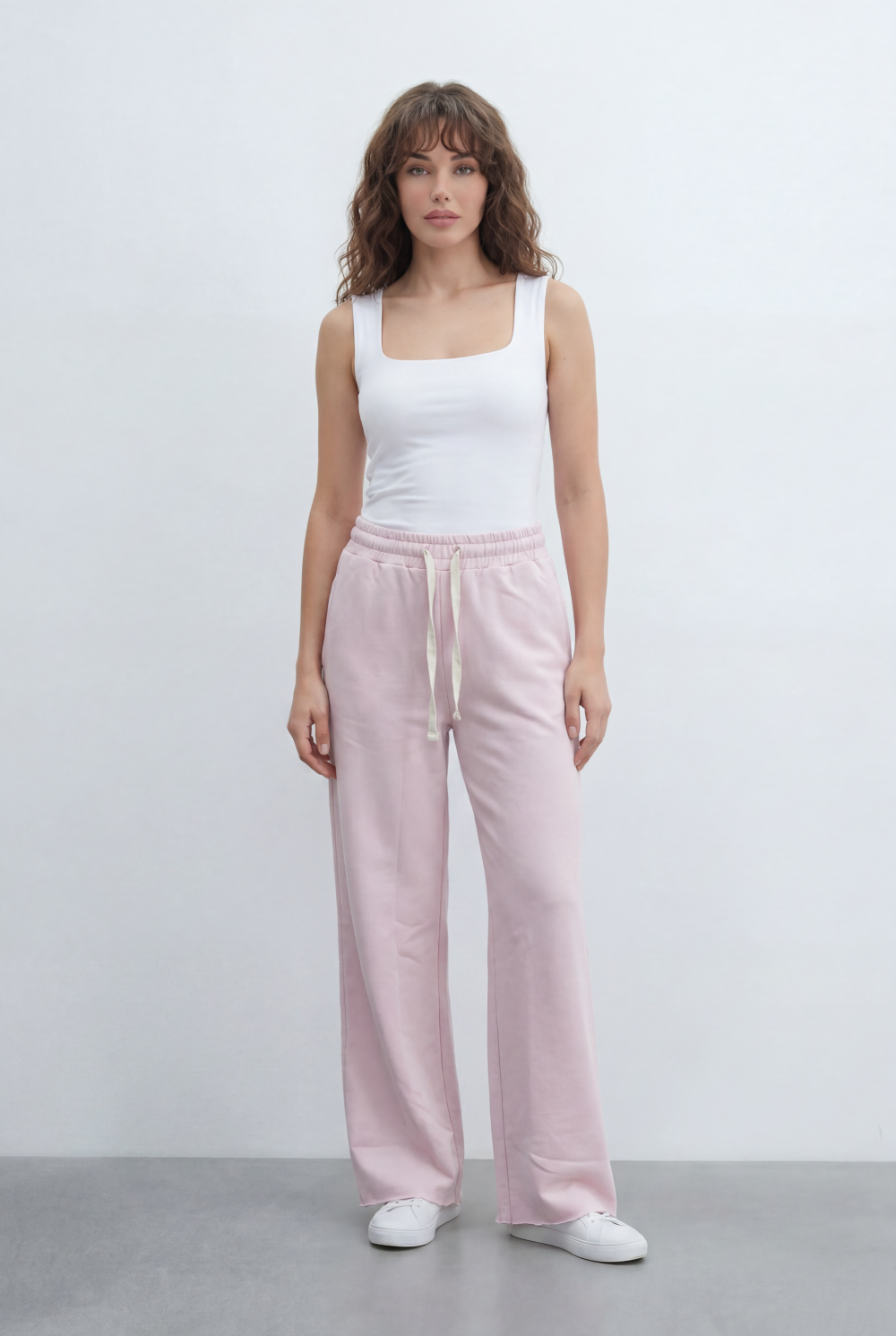 Women’s Tomato Store Fluid Lounge Sweatpants With Smooth Solid Surface Plain Dye Texture