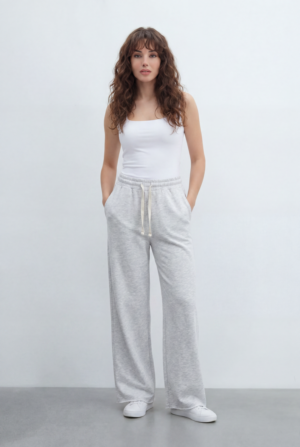 Women’s Tomato Store Fluid Lounge Sweatpants With Smooth Solid Surface Plain Dye Texture