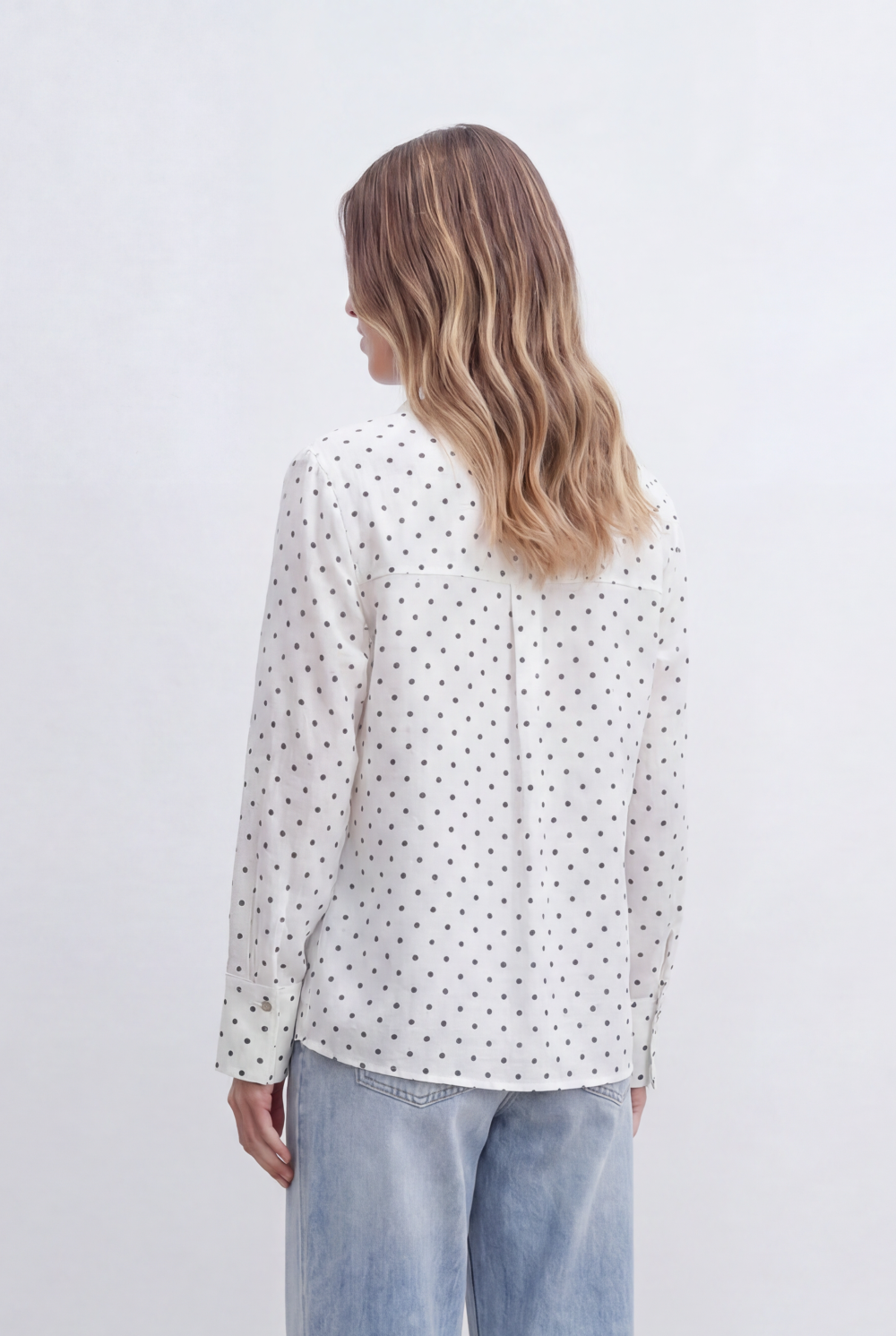 Women’s Tomato Store All Over Micro Print Button Front Design Blouse