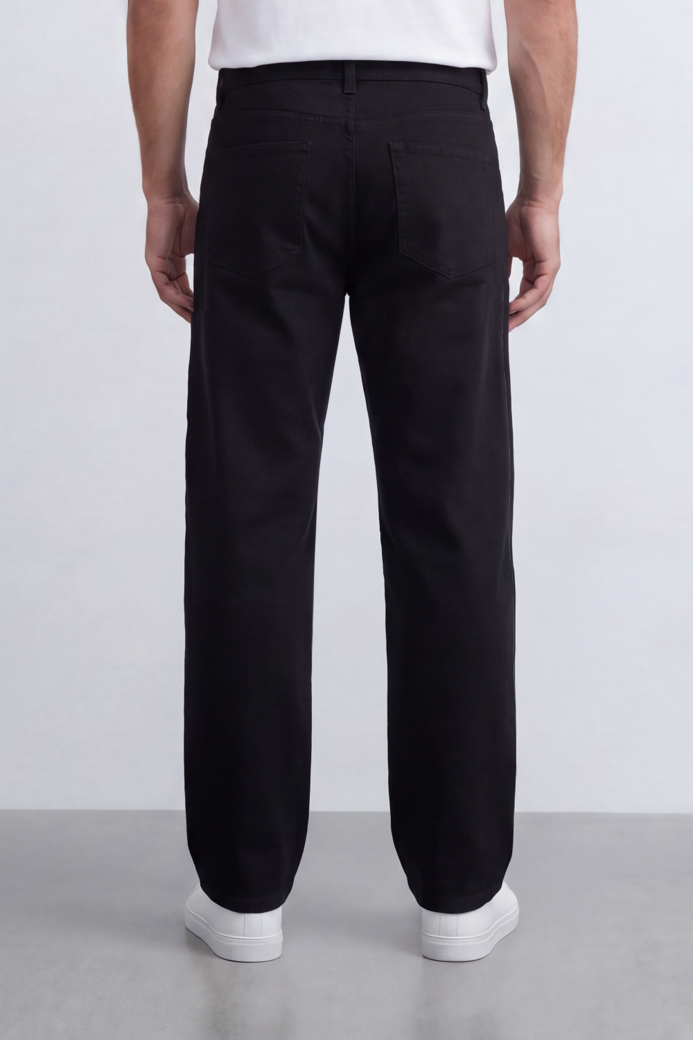 Men's Tomato Store Washed Denim Jeans Mid-Rise Waist Wide Leg Pants