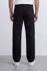Men's Tomato Store Washed Denim Jeans Mid-Rise Waist Wide Leg Pants