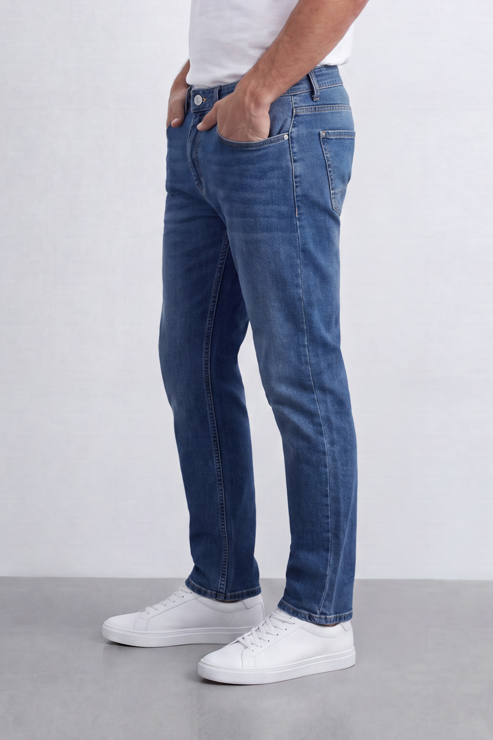 Men’s Tomato Store Slim Track Jeans Pants Washed Grain Finish Runs Through Slim Fit
