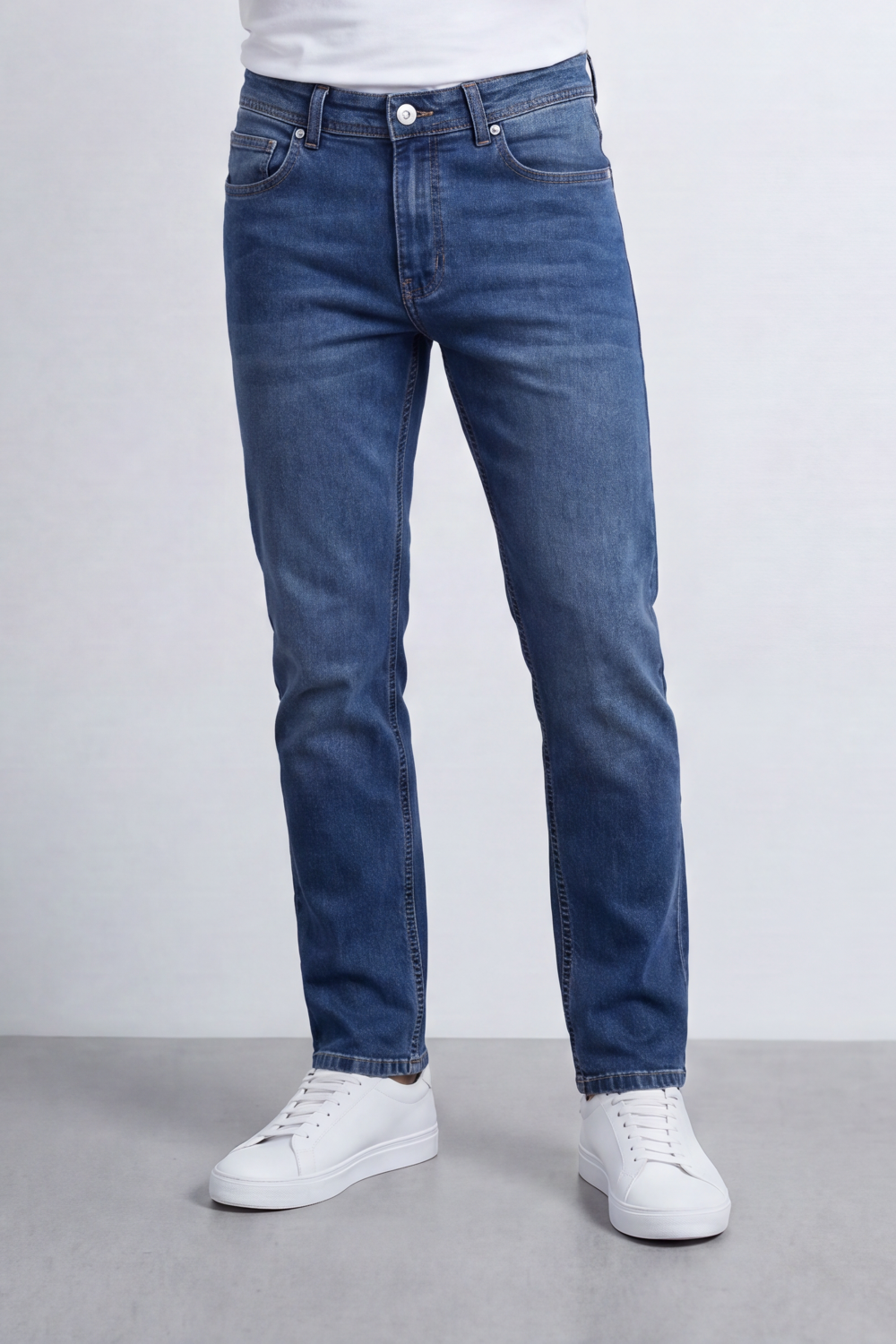 Men’s Tomato Store Slim Track Jeans Pants Washed Grain Finish Runs Through Slim Fit