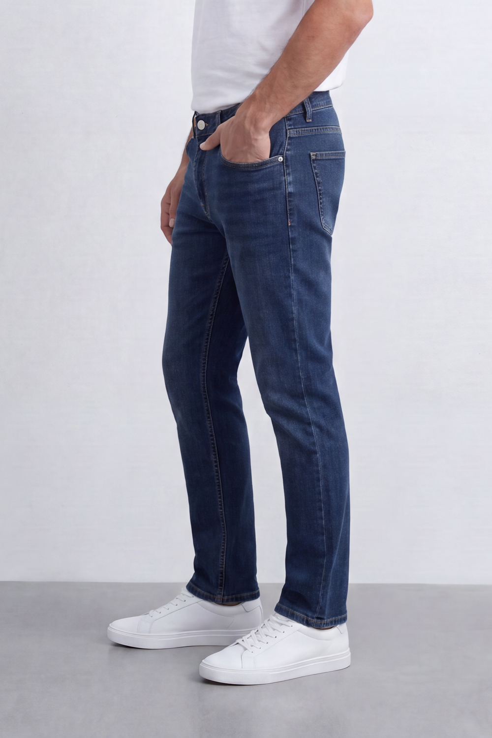 Men’s Tomato Store Slim Track Jeans Pants Washed Grain Finish Runs Through Slim Fit