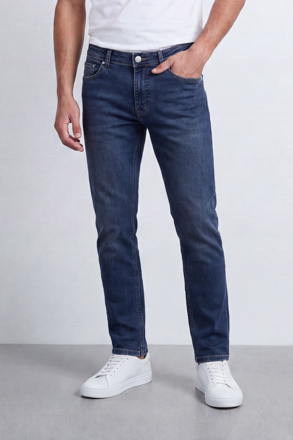 Men’s Tomato Store Slim Track Jeans Pants Washed Grain Finish Runs Through Slim Fit