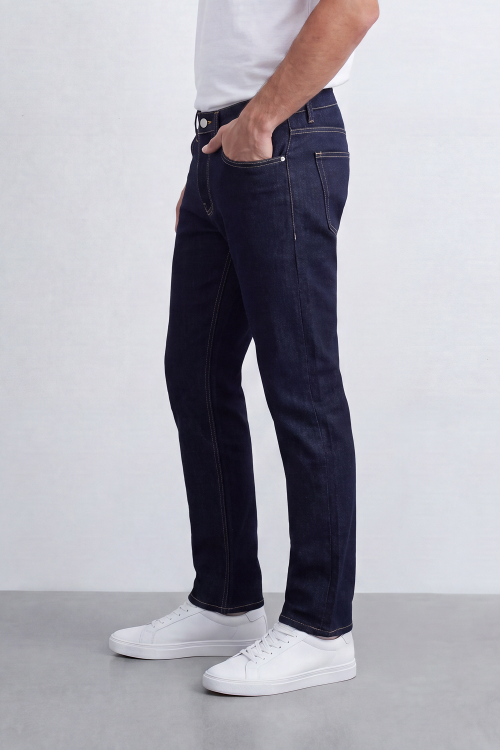 Men’s Tomato Store Slim Track Jeans Pants Washed Grain Finish Runs Through Slim Fit