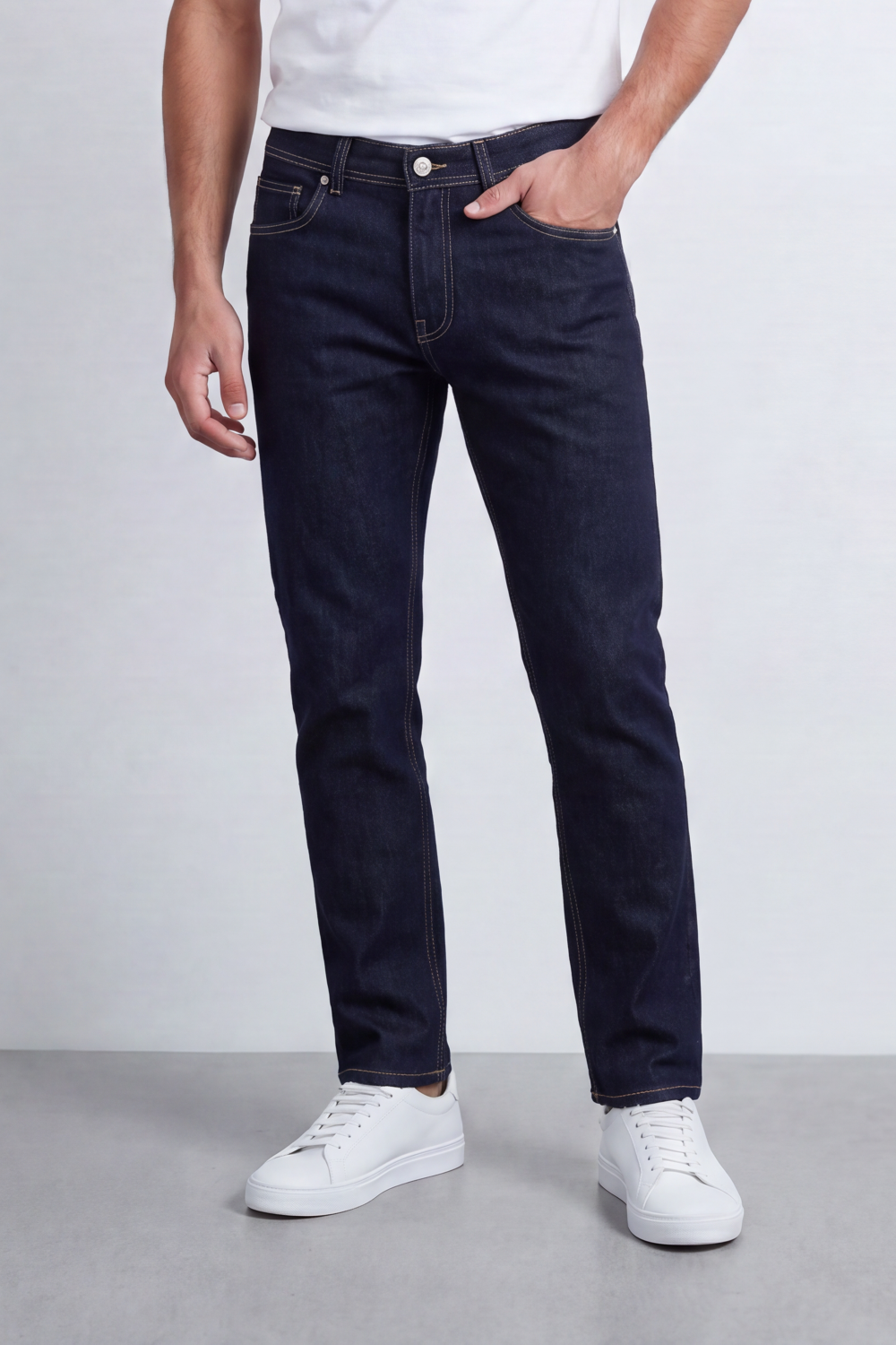 Men’s Tomato Store Slim Track Jeans Pants Washed Grain Finish Runs Through Slim Fit