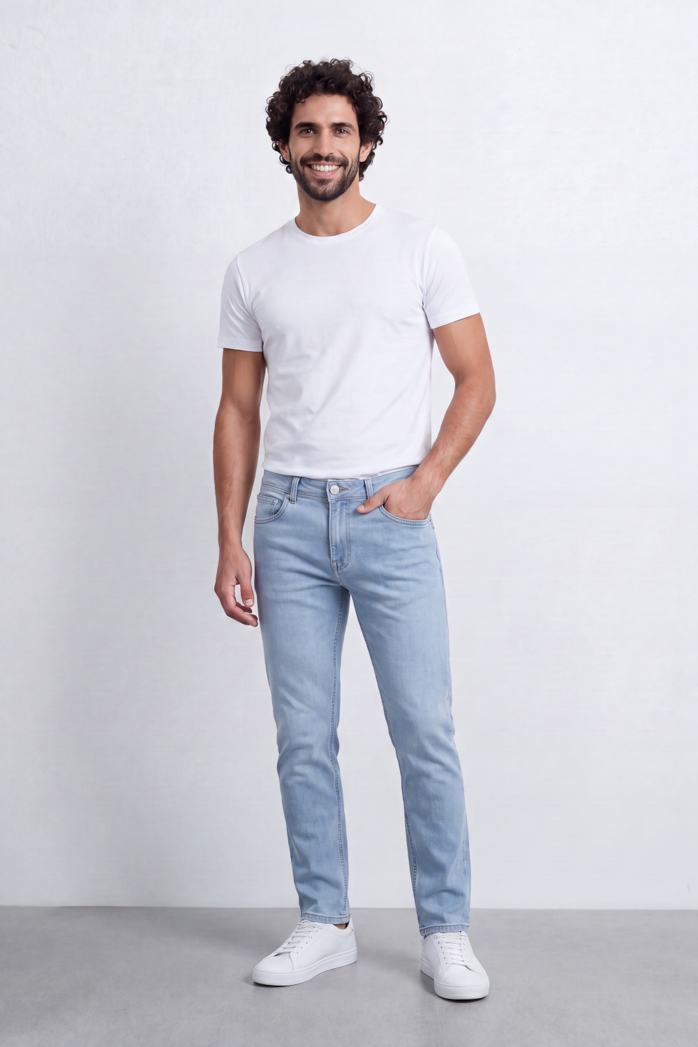 Men’s Tomato Store Slim Track Jeans Pants Washed Grain Finish Runs Through Slim Fit