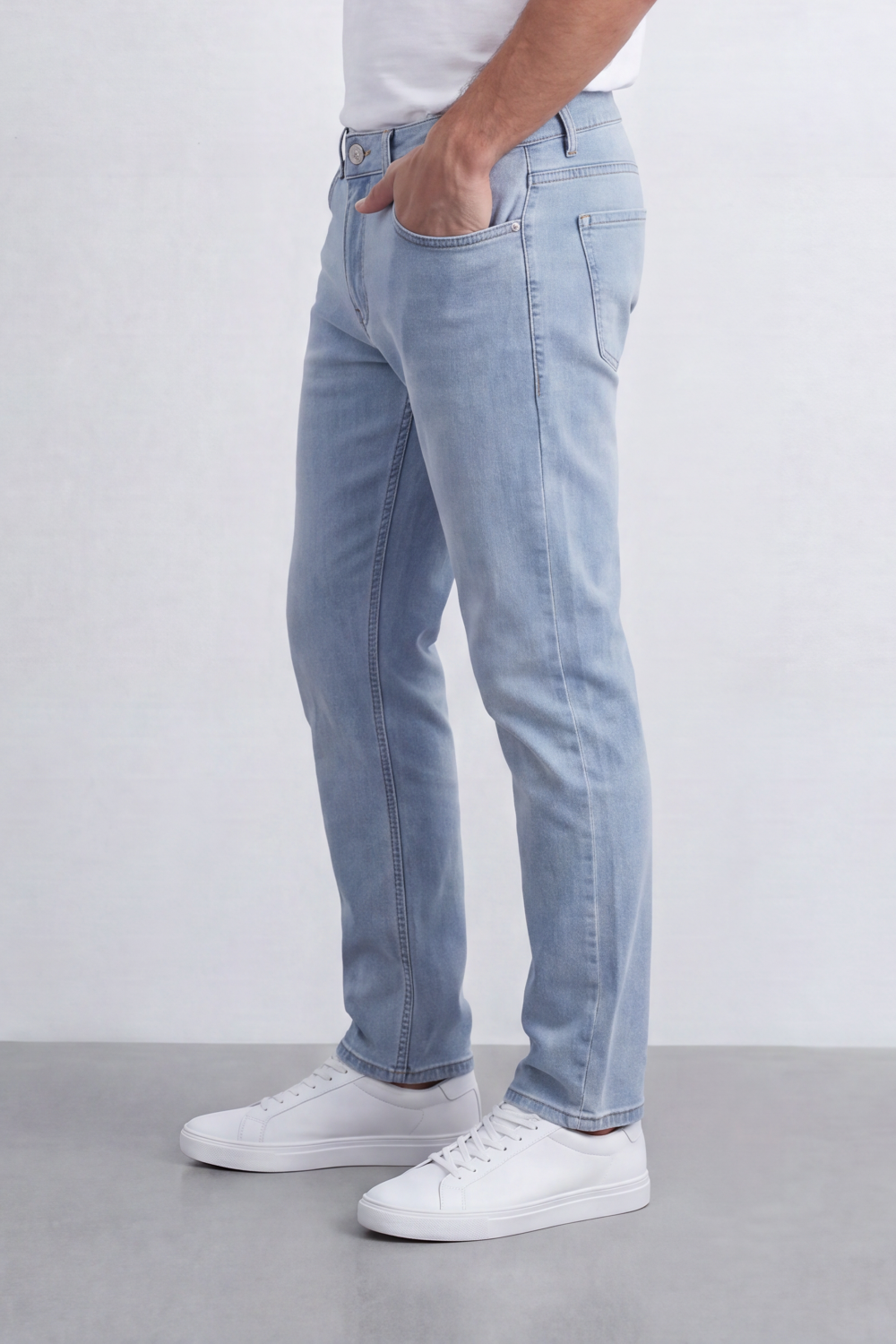 Men’s Tomato Store Slim Track Jeans Pants Washed Grain Finish Runs Through Slim Fit