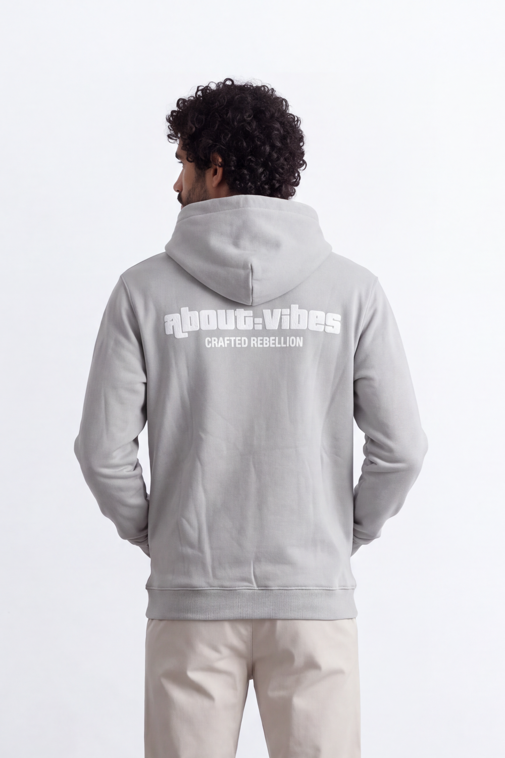 Men's Tomato Store Slim Fit Melton Sweatshirt Hood Minimal Chest Typography Kangaroo Pocket