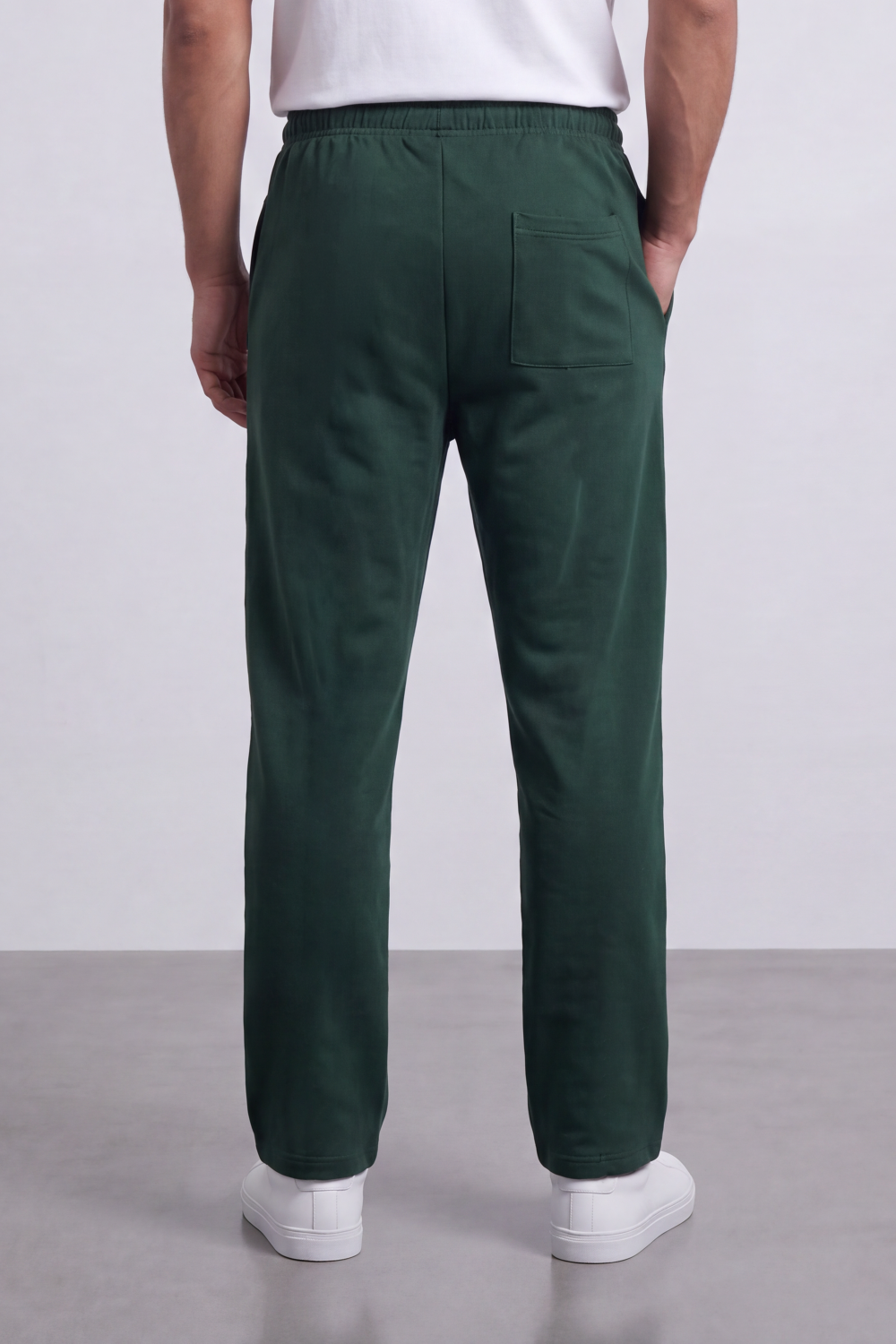 Men's Tomato Store Soft Interlock Track Sweatpants Elastic Drawstring Waist Front Pintuck Detail Oversize