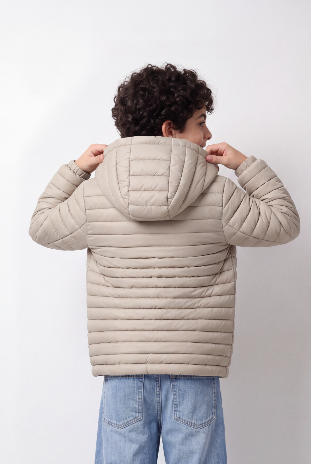 Boy's Tomato Store Jacket Padding Waterproof High Collar Zip Front Side Pocket Detail