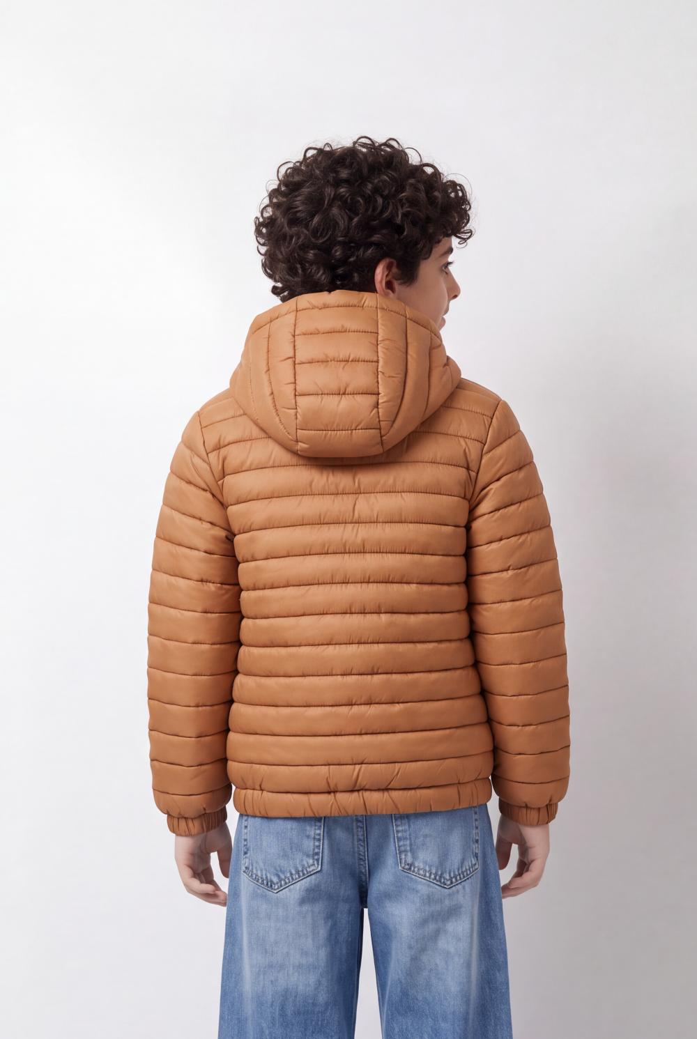 Boy's Tomato Store Jacket Padding Waterproof High Collar Zip Front Side Pocket Detail