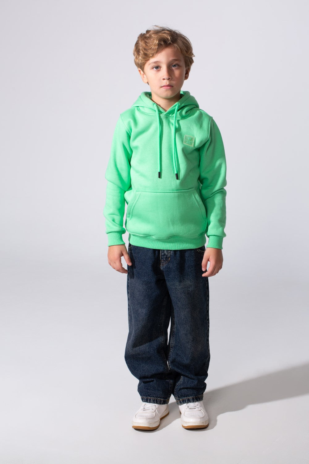 Boy's  Hooded Sweatshirt With Kangaroo Pocket Long Sleeve Basic Everyday Wear Tomato Store
