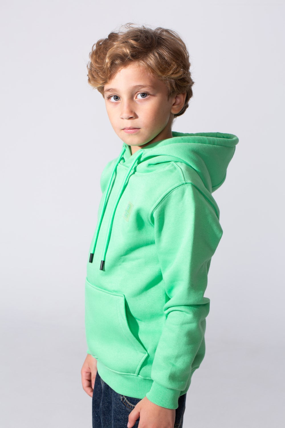 Boy's  Hooded Sweatshirt With Kangaroo Pocket Long Sleeve Basic Everyday Wear Tomato Store
