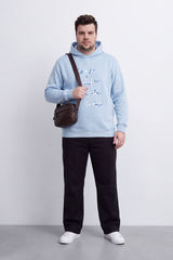 Men's Tomato Store Big Size Hood Sweatshirt Keep Life Simple Script Graphic Kangaroo Pocket