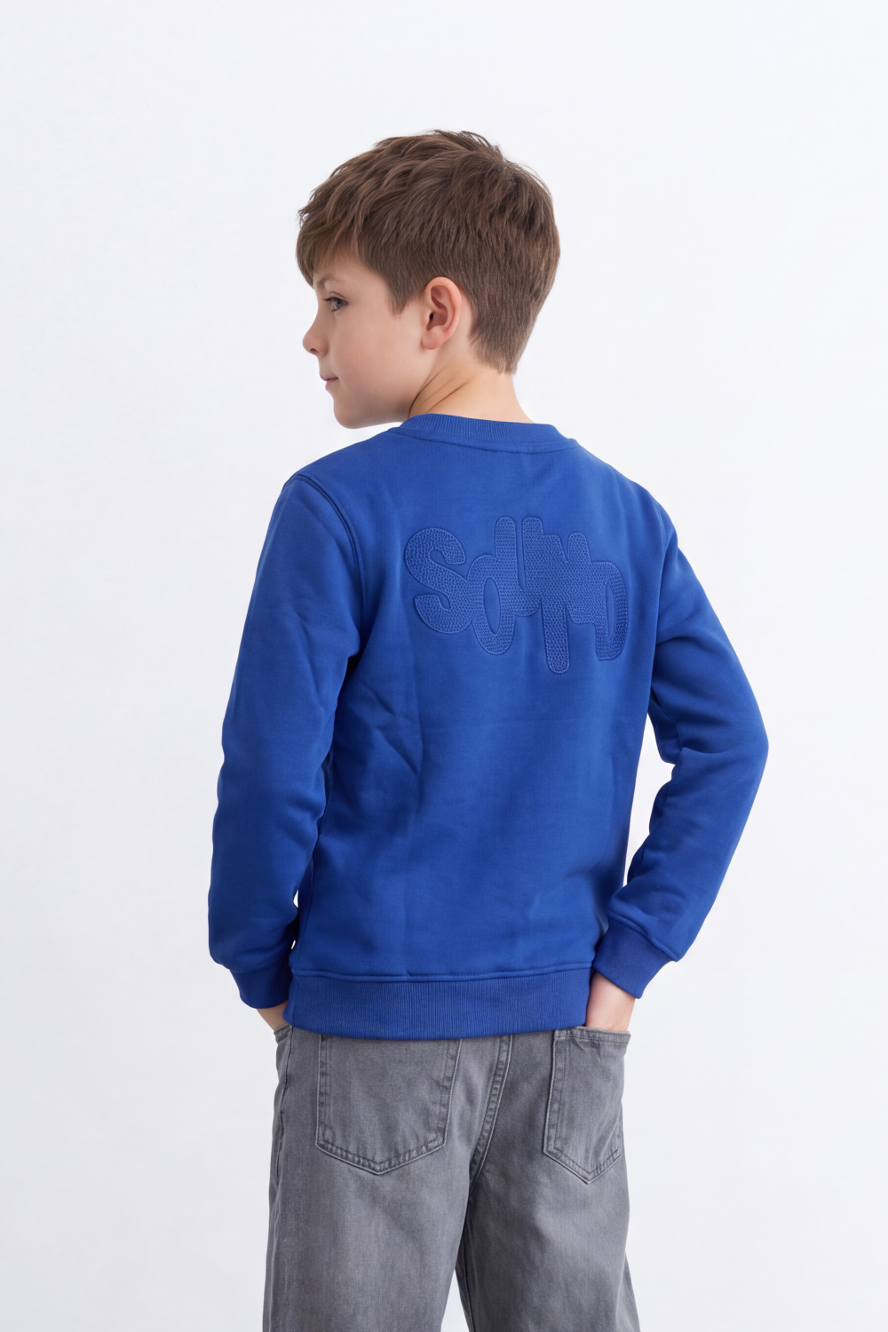 Boy's Tomato StoreMelton Slim Fit Sweatshirt Tonal Chest Embroidery