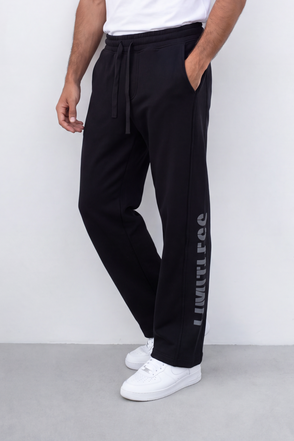 Men's Tomato Store Sweatpants Summer Melton Contrast Drawstring Waist Limitless Side Typography Wide Leg