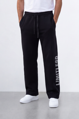 Men's Tomato Store Sweatpants Summer Melton Contrast Drawstring Waist Limitless Side Typography Wide Leg