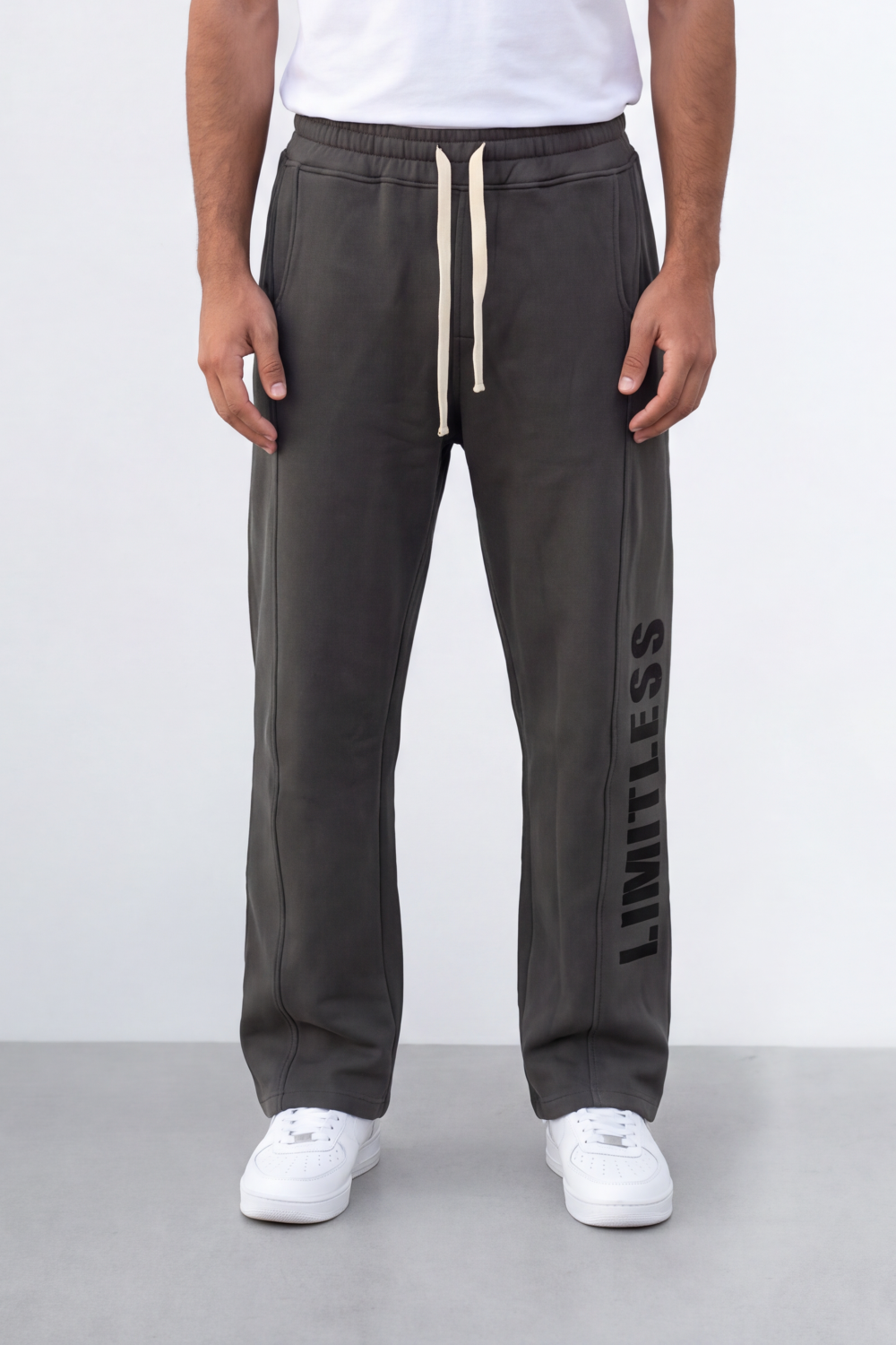 Men's Tomato Store Sweatpants Summer Melton Contrast Drawstring Waist Limitless Side Typography Wide Leg