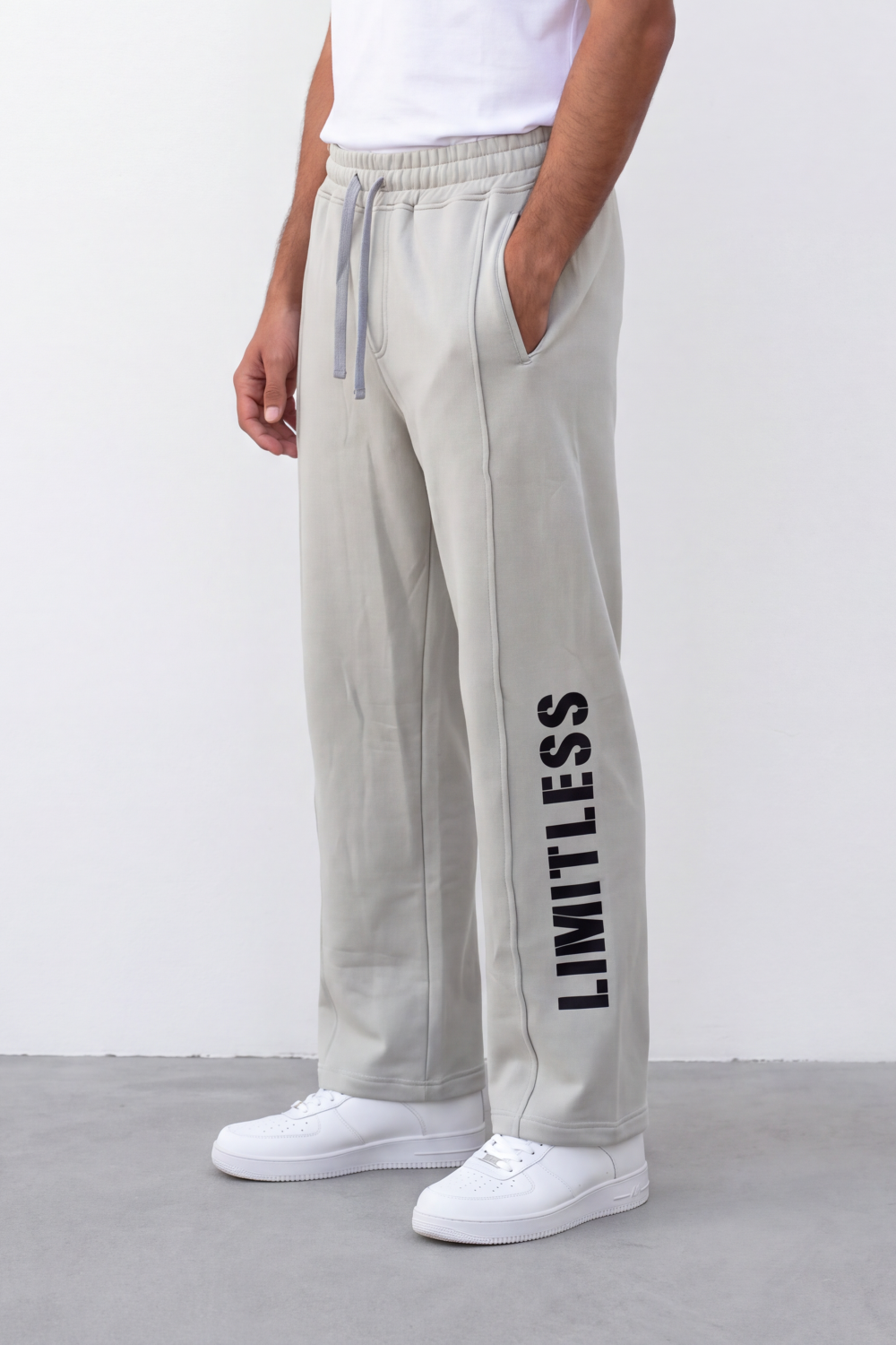 Men's Tomato Store Sweatpants Summer Melton Contrast Drawstring Waist Limitless Side Typography Wide Leg
