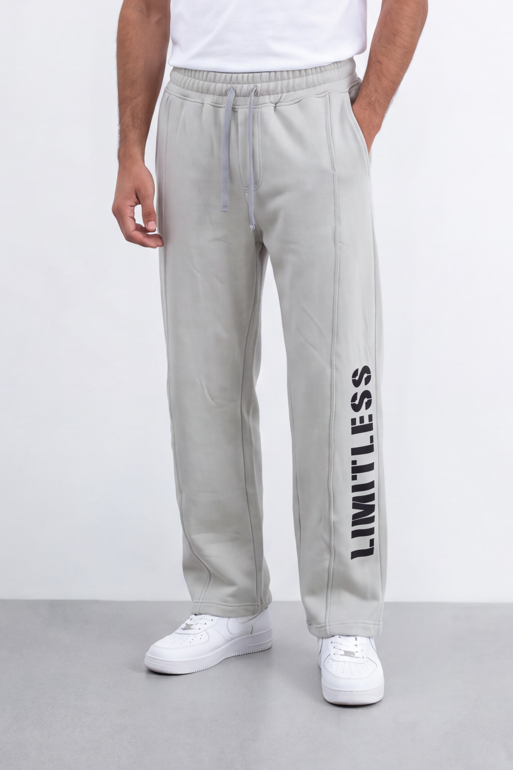 Men's Tomato Store Sweatpants Summer Melton Contrast Drawstring Waist Limitless Side Typography Wide Leg
