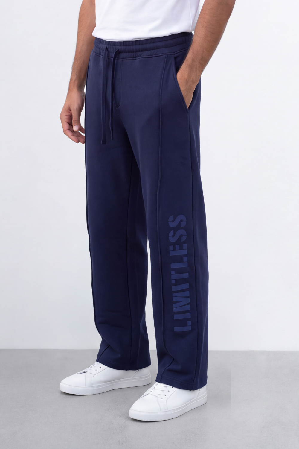 Men's Tomato Store Sweatpants Summer Melton Contrast Drawstring Waist Limitless Side Typography Wide Leg